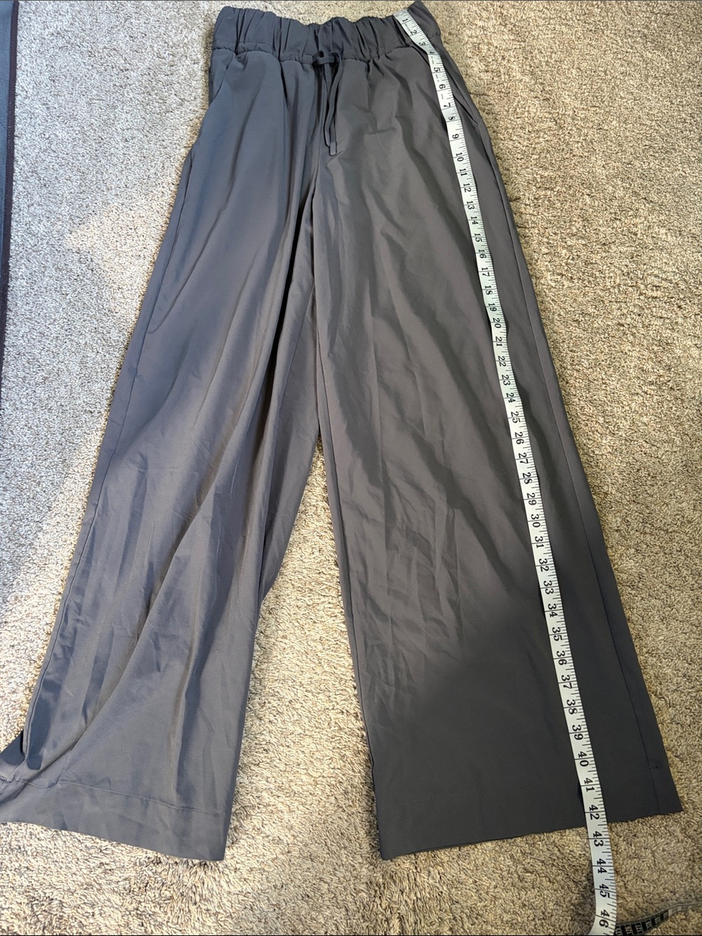 all in motion Wide-Leg Drawstring Pants in Charcoal